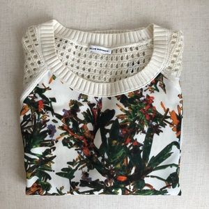 Club Monaco Tropical Print Knit Sweater